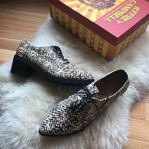 Jeffrey Campbell Calf Hair Platform Oxfords